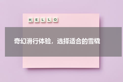  奇幻滑行体验，选择适合的雪橇 