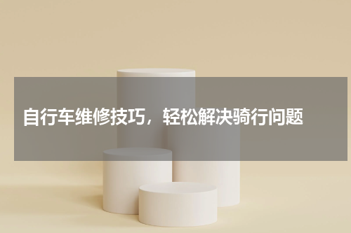  自行车维修技巧，轻松解决骑行问题 